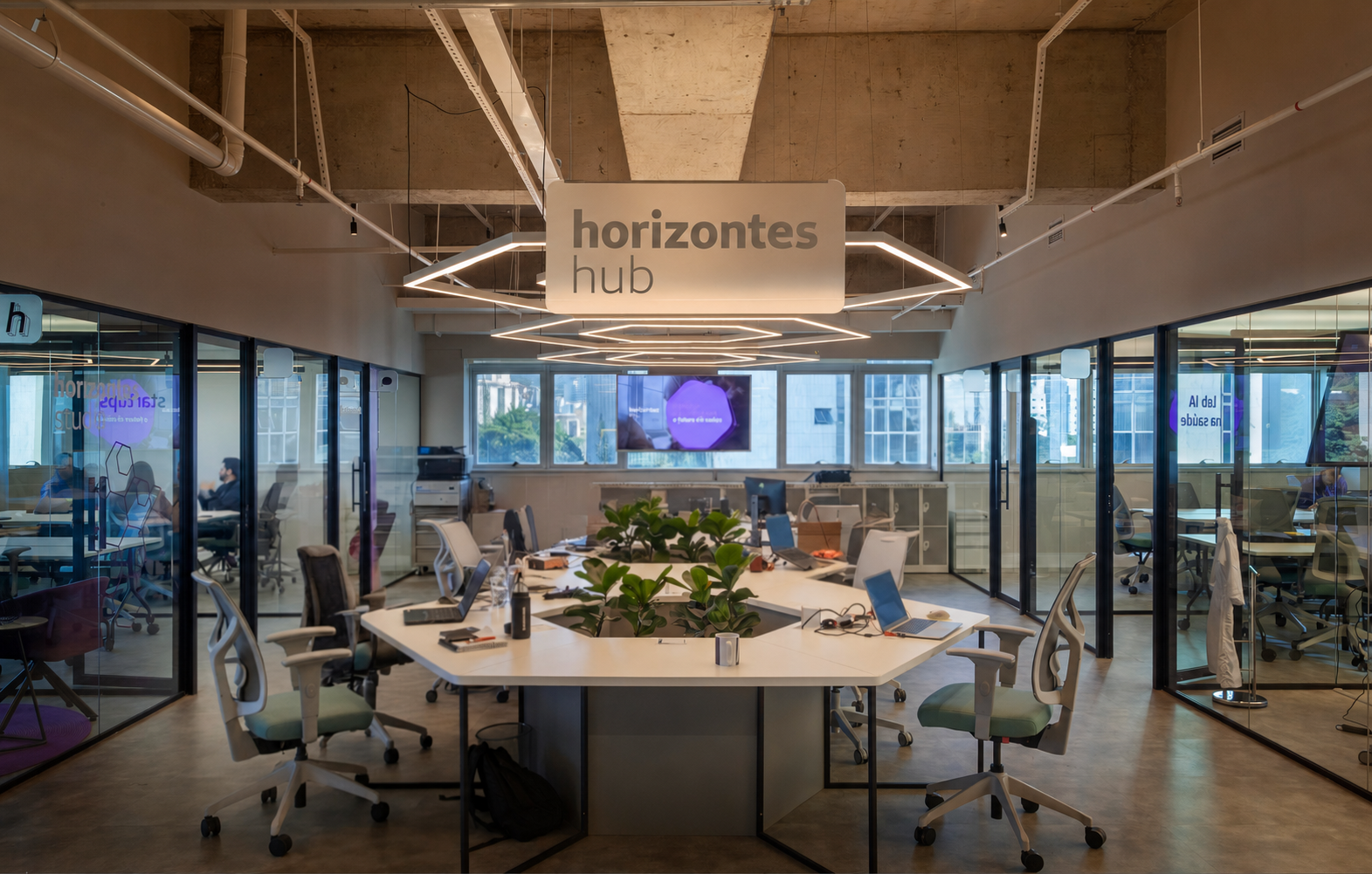 Espaço físico do Horizontes Hub